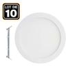 Europalamp - 10 Spot Encastrable led 18W Rond Extra-Plat Blanc Neutre 4500K