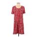 The Pioneer Woman Casual Dress: Red Floral Motif Dresses - Women's Size Medium