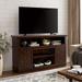 Traditional TV Media Stand Farmhouse Rustic Entertainment Console for TV Up to 65" with Open and Closed Storage Space