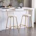 2 PCS Bar Stool,Velvet High Bar Stool with Metal Legs and Soft Back