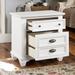 White Finish Two Drawers Nightstand 1pc Traditional Framing Wooden Bedroom Furniture