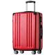 Merax Koffer Hartschalen-Koffer Trolley Rollkoffer Reisekoffer Handgepäck, TSA Zollschloss, 4 Rollen, Teleskopgriff, ABS-Material, L-66,5 * 45,5 * 28 cm, Rot