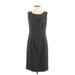 Calvin Klein Casual Dress - Shift: Gray Solid Dresses - Women's Size 4