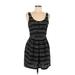 BCBGeneration Casual Dress - Mini: Black Stripes Dresses - Women's Size 6