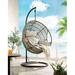 Acme Vasant Porch Swing w/ Stand in Black/Gray | 77 H x 37 W x 37 D in | Wayfair 45088