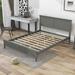 Red Barrel Studio® Wood Platform Bed w/ Headboard Wood in Gray | 38 H x 63 W x 83 D in | Wayfair DECFEEB7424347DFB0F8860B0FEC1FB0