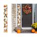 The Holiday Aisle® Amiryah Wood Wall Mounted Outdoor Thanksgiving Decoration Wood in Brown | 72 H x 9.5 W x 1 D in | Wayfair