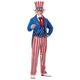 Deluxe Uncle Sam Men's Fancy Dress Costume