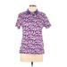 Lands' End Short Sleeve Polo Shirt: Purple Tops - Women's Size 10