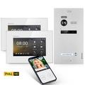 HD WLAN Video Sprechanlage BALTER EVO für 1-Familienhaus, 2x Monitor, mit Smartphone App (Türstation Farbe : Anthrazitgrau)