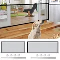 Pet Dog Gate Network Fence Baby Safety Gate Breathable Mesh Enclosure Indoor Retractable Gate Pet