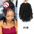 Passion Twist Crochet Hair for Black Women Short Bob Hair Pré-Looped Crochet Braids Synthetic