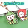 Porte-clés personnalisé avec photo d'anime porte-clés personnalisé porte-clés personnalisé
