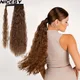 Extensions de cheveux synthétiques longues ondulées en maïs naturel postiche enroulée avec Clip
