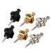 6Pcs Electric Guitar Black Strap Locks Metal Bass Guitar Strap Blocks Guitar Accessories (Golden+Silver+Black)