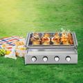 Infrared Outdoor BBQ Gas Grill Barbecue 4 Burner Camping Picnic Roast Smokeless