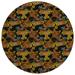 Dalyn Rugs Indoor/Outdoor Kendall KE2 Black Washable 8 x 8 Round Rug