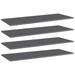 moobody 4 Piece Bookshelf Boards Chipboard Replacement Panels Storage Units Organizer Display Shelves High Gloss Gray for Bookcase Storage Cabinet 39.4 x 15.7 x 0.6 Inches (W x D x H)