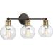 YANSUN 3 Light Vanity Lights for Bathroom Bathroom Light Fixtures Farmhouse Wall Sconces with Globe Glass Shade Porch Wall Mount Lamp for Mirror Kitchen Porch Living Room Workshop