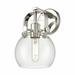 Innovations Lighting Pilaster II Sphere - 1 Light 6 Wall-Mounted Sconce Clear/Polished Nickel