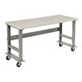 Mobile Adjustable Height Workbench ESD Safety Edge 60 W x 30 D Gray