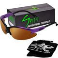 Spits Eyewear Cougar Mirrored Safety Glasses 22 Limited Edition Frame Colors (Frame Color: Two Toned Purple/Black Lens Color: Driving Mirror Lens)