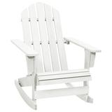 moobody Wooden Rocking Chair Indoor and Outdoor Furniture Chairs for Porch Patio Living Room Garden White