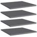 moobody 4 Piece Bookshelf Boards Chipboard Replacement Panels Storage Units Organizer Display Shelves High Gloss Gray for Bookcase Storage Cabinet 15.7 x 15.7 x 0.6 Inches (W x D x H)