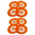 Reusable Paper Plate Holders (8 Pack Holds 9 in Plates Orange) Lightweight Sturdy Plastic Dinnerware Party BBQ Picnic Supplies