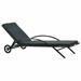 moobody Sun Lounger with Cushion and Wheels Backrest Adjustable Chaise Lounge Chair Poly Rattan Anthracite for Pool Patio Balcony Garden Outdoor Furniture 78.7 x 25.6 x 15.4 Inches (L x W x H)