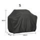 Grill Cover Waterproof BBQ Cover Dustproof Outdoor Charcoal Grill Cover Rainproof BBQ Cover