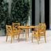 Suzicca Patio Dining Chairs 4 pcs Solid Wood Acacia