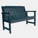 highwood Lehigh 4-foot Eco-friendly Synthetic Wood Garden Bench Federal Blue