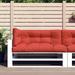 moobody 3 Piece Outdoor Pallet Sofa Cushions Fabric Upholstery Side Cushion with Seat and Back Cushion Red