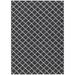 Dalyn Rugs Indoor/Outdoor York YO1 Black Washable 3 x 5 Rug