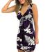 knqrhpse Sundresses for Women For Women Plus Size Summer Dresses 2023 Autumn European And American Plus Size V Neck Printed Dress Womens Dresses Purple Dress M