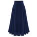 knqrhpse Summer Dress Skirts for Women Midi Dresses for Women Waist Chiffion Skirt Long Lace-Up High Women s Party Skirt Womens Dresses Navy Dress S