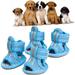 4pcs Blue Boots Water Proof Boots Small Dog Summer Mesh Sandal Shoes for Dogs Paws Dog Shoes for Small Dogs Summer Winter Puppy Shoes Claw Shoes The Dog Blue