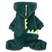 Dogs Clothes Small Pet Costume Halloween Dinosaur Costume Dog Clothing Puppy Outfits Funny Apperal Green