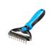 Pet Grooming Brush Double-Sided Undercoat Rake for dogs and cats Dog Shedding Brush Dematting Comb with 2 Sided Professional Grooming Rake for Cats & Dogs