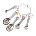 OUNONA Parrot Biting Toy Bird Metal Spoon Chain Set Pet Supplies for Bird Cage