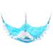 Double Layer Pet Hammock Animal Bed Hanging Sleeping Bed Warm Plush Hammock Blue Size S