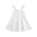 Sunisery Baby Girl Ruffle Halter Sundress High Waist A-Line Princess Summer Beach Dresses