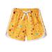 Miluxas Girls Flowy Shorts Clearance with Youth Butterfly Shorts for Fitness Running Sports Yellow 3-4 Years