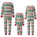 Suanret Christmas Family Parent-child Suit Star Christmas Tree Print Tops Elastic Waist Trousers Pajamas Sleepwear Green 3-4 Years
