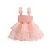 Musuos Little Girl Dress Elegant Wedding Tulle Tutu Ball Gown Formal Party Dresses