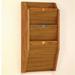 Wooden Mallet 3 Pocket Privacy Letter Size Chart Holder in Medium Oak - HIPAA Compliant - Holds 13 1/2in. Wide Files