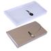 Expanding file 2pcs Simple Design Document File Folder Portable Elastic Band Plastic Expanding Accordion File Folder Organizer (Translucent and khaki Each 1PC)