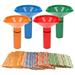 Uehgn 4Pcs Coin Sorter Tubes Set Color-Coded Funnel Shaped Counting Tubes for Pennies Nickels Dimes Quarters