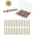 Mr. Pen- Bear Claw Hangers 50 Pack 4-in-1 Hanging Screws for D-Rings Picture Hangers Gold